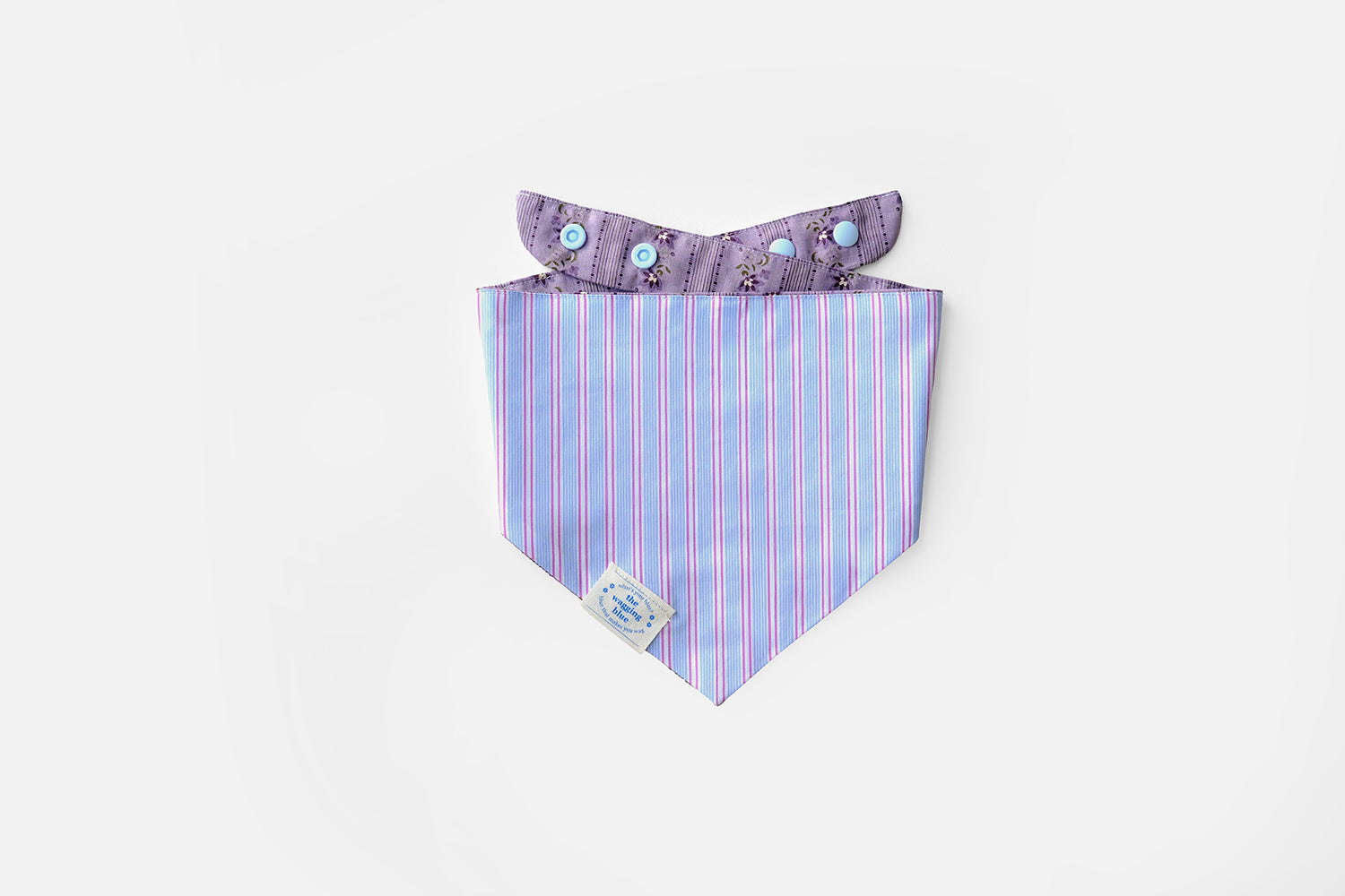 TWB｜Ube Stripes Reversible Bandana｜紫薯條紋雙面領巾