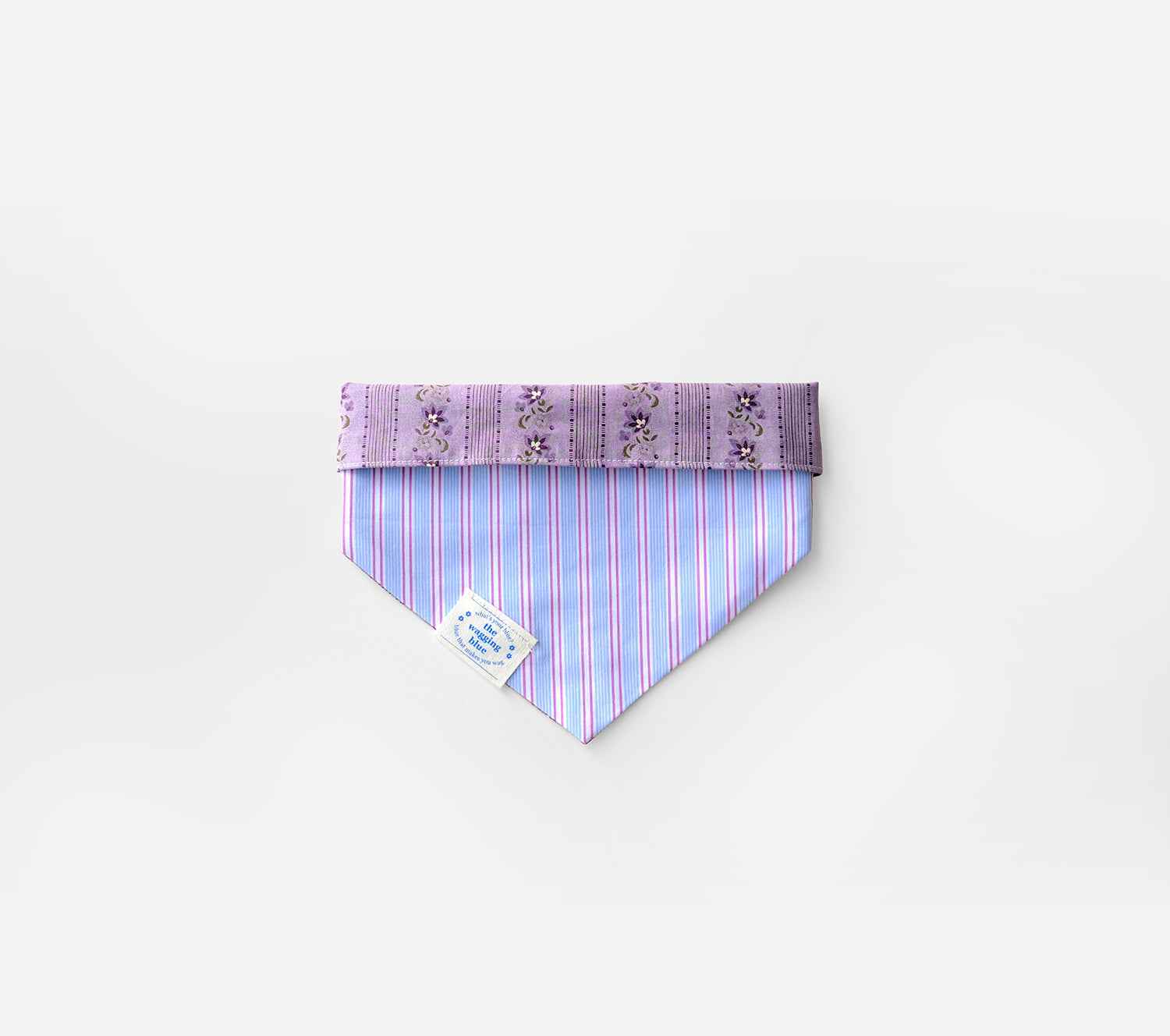 TWB｜Ube Stripes Reversible Bandana｜紫薯條紋雙面領巾