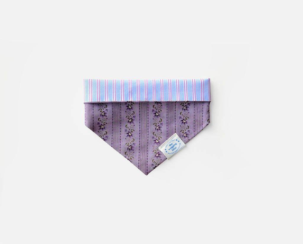 TWB｜Ube Stripes Reversible Bandana｜紫薯條紋雙面領巾