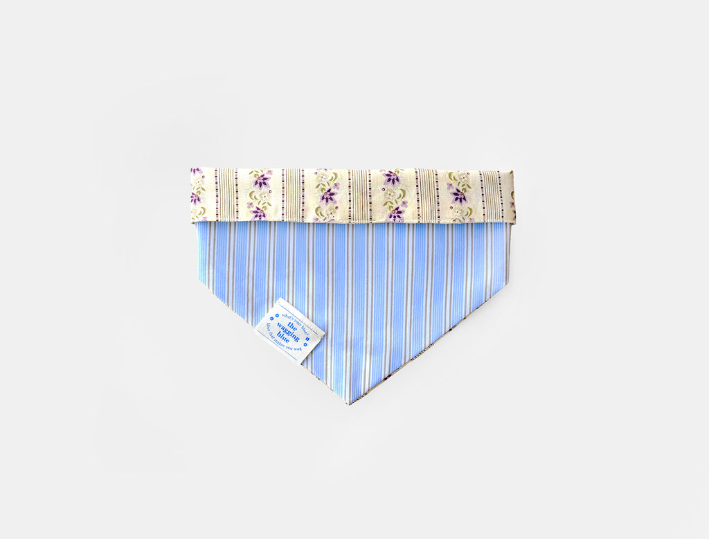 TWB｜Cream Cheese Stripes Reversible Bandana｜奶油起司條紋雙面領巾