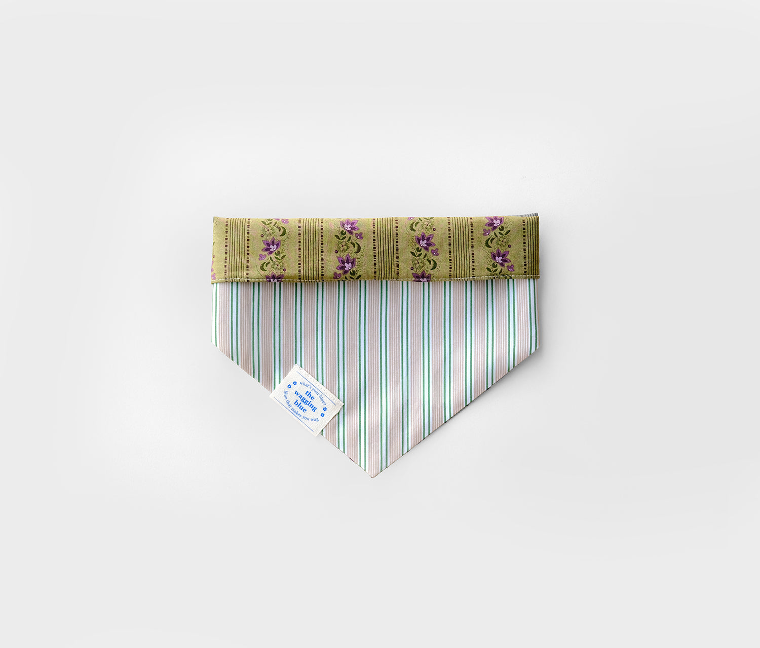 TWB｜Matcha Stripes Reversible Bandana｜抹茶條紋雙面領巾
