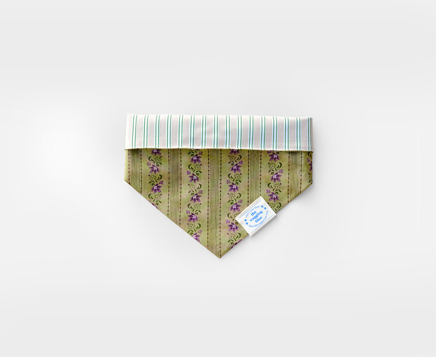 TWB｜Matcha Stripes Reversible Bandana｜抹茶條紋雙面領巾