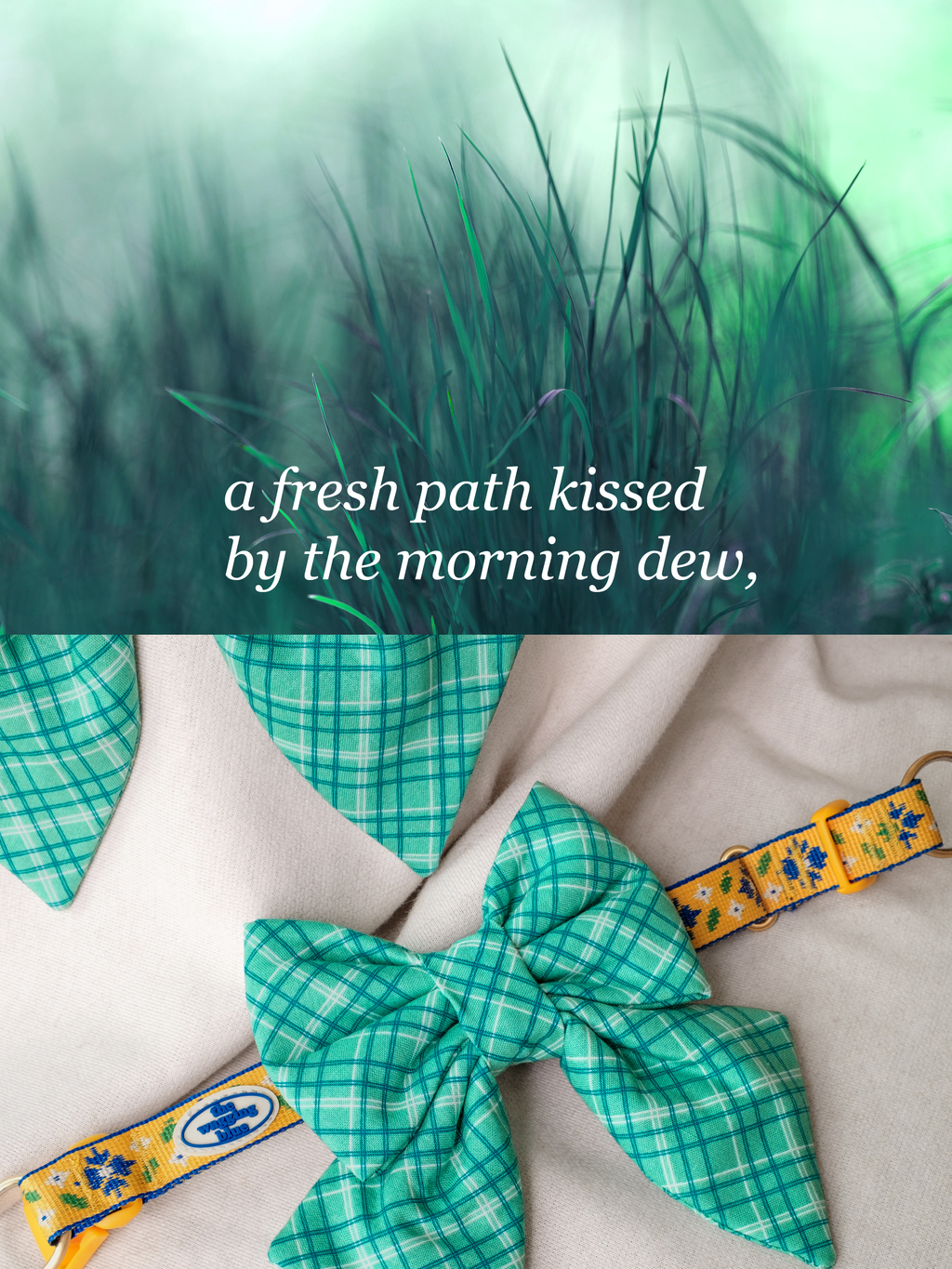 TWB｜Meadow Plaid Ribbon｜草原格紋蝴蝶結