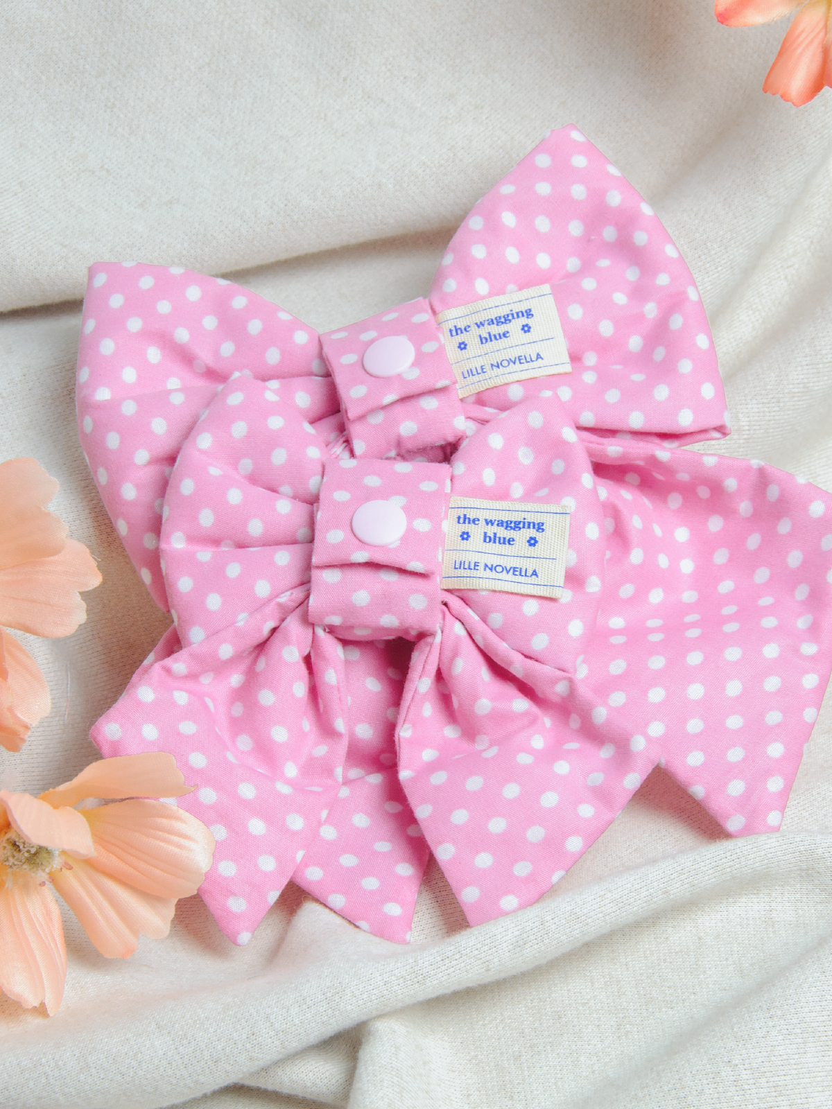 TWB｜Mellow Dotty Ribbon｜柔粉圓點蝴蝶結