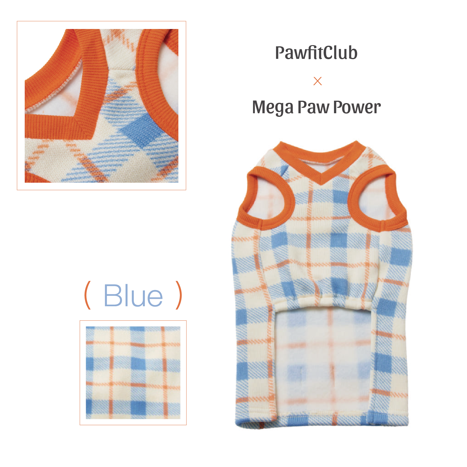 PawfitClub｜Lovely Check Knit 格紋針織上衣