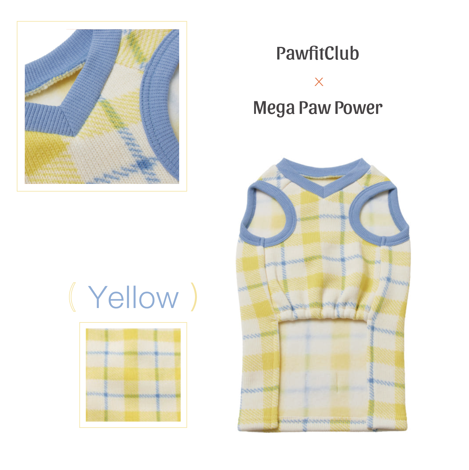 PawfitClub｜Lovely Check Knit 格紋針織上衣