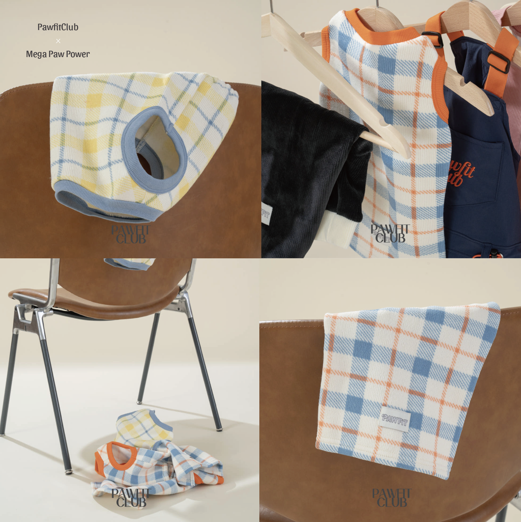 PawfitClub｜Lovely Check Knit 格紋針織上衣