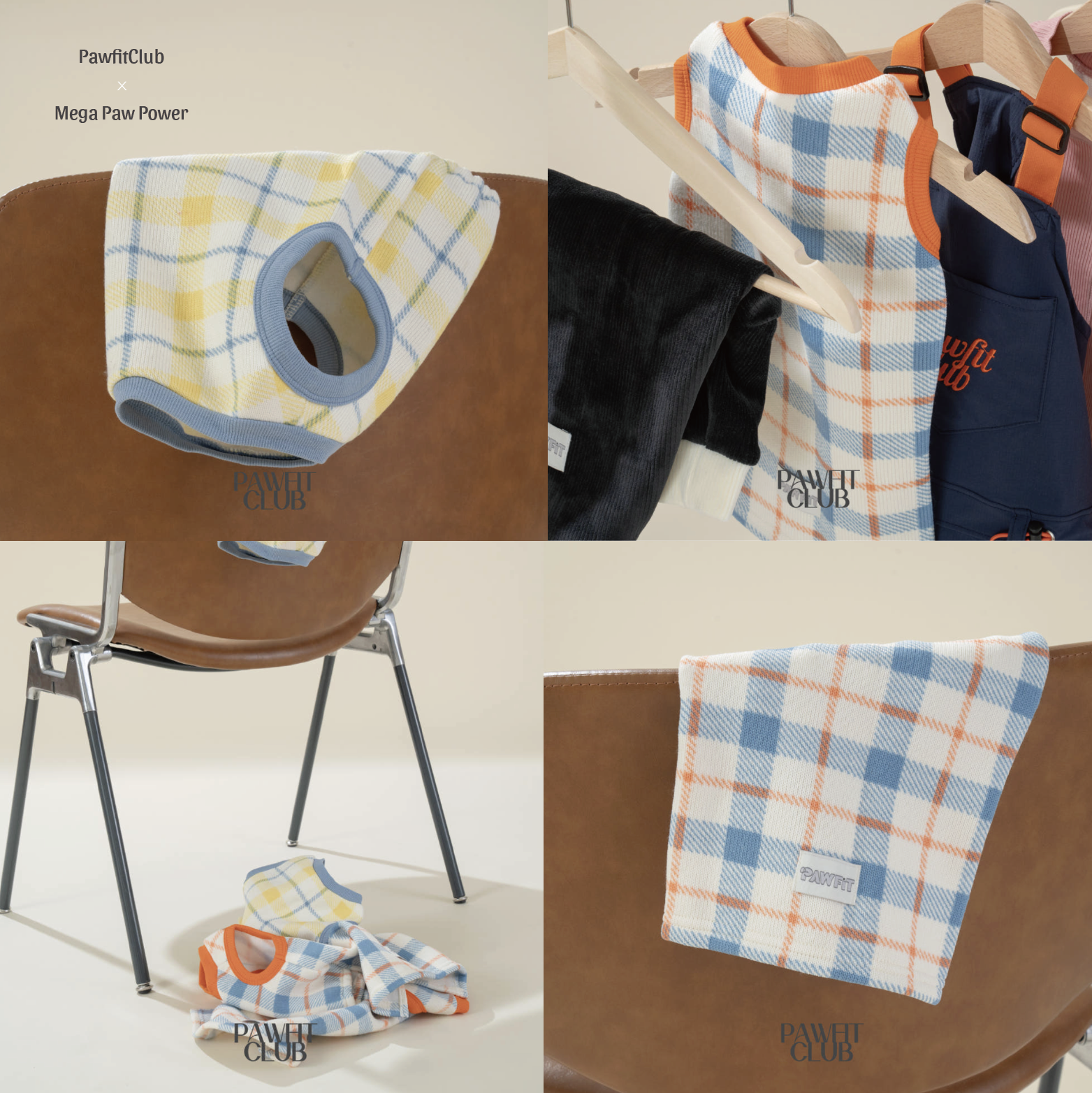 PawfitClub｜Lovely Check Knit 格紋針織上衣