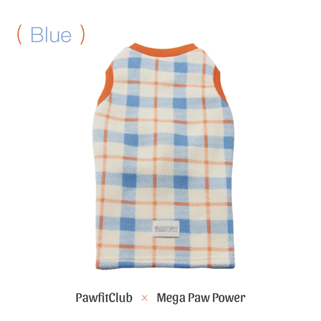 PawfitClub｜Lovely Check Knit 格紋針織上衣