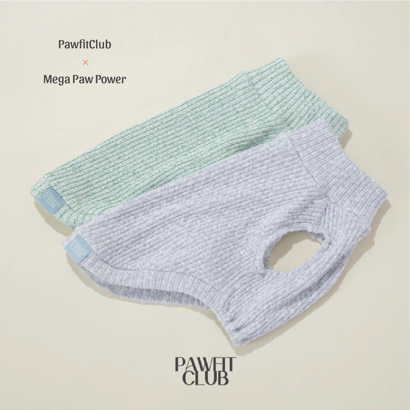 PawfitClub｜Melange Crop Knit 混色短版針織背心