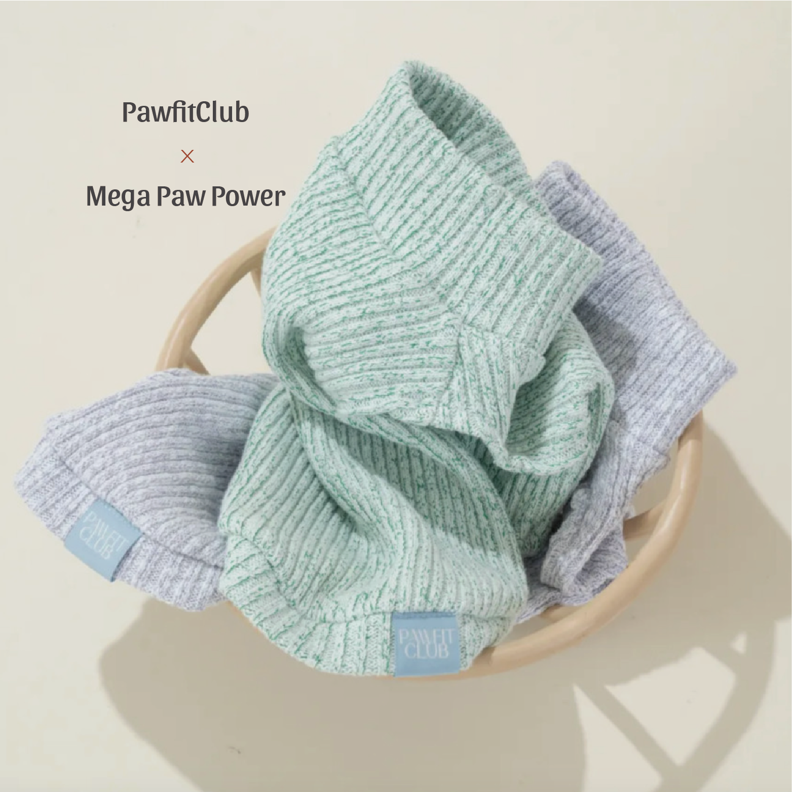 PawfitClub｜Melange Crop Knit 混色短版針織背心