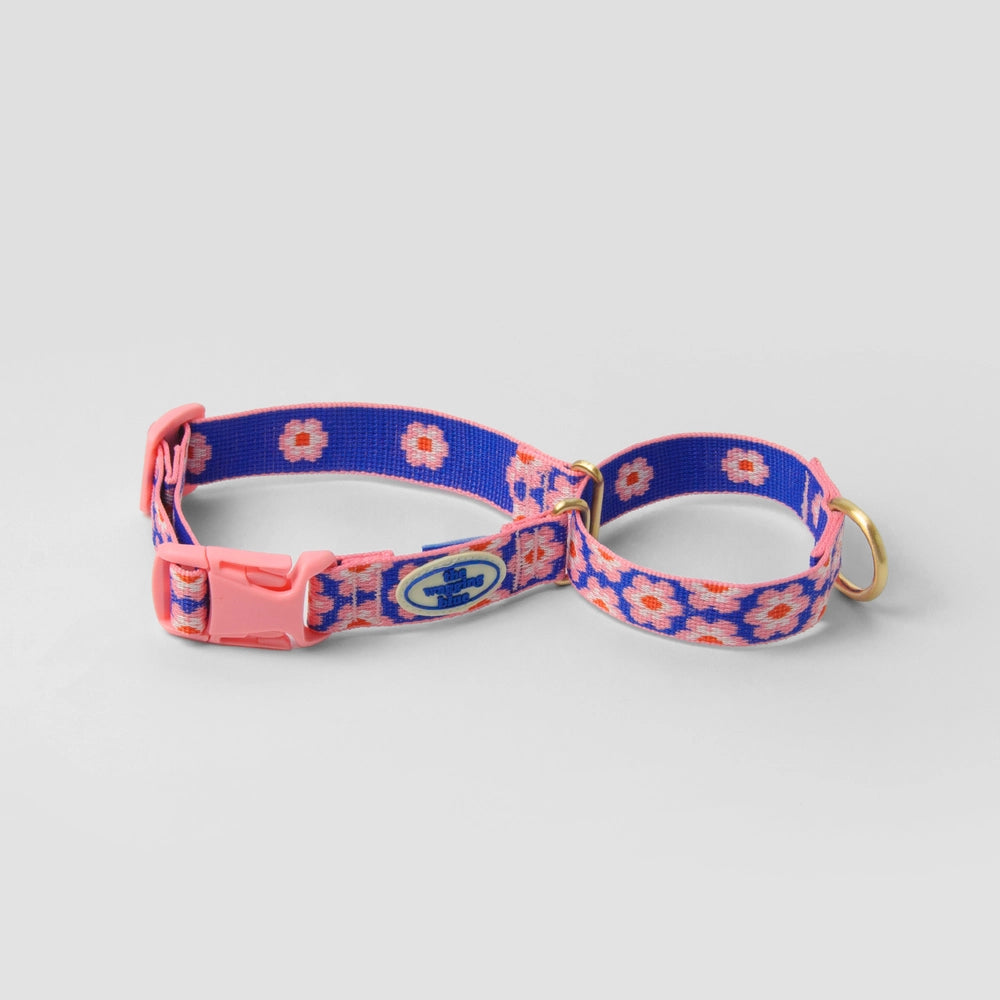 TWB｜Pink Lotus Martingale Collar｜粉紅蓮花安全防脫項圈