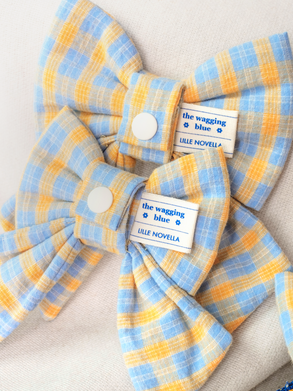 TWB｜Saffron Plaid Ribbon｜番紅花黃格紋蝴蝶結
