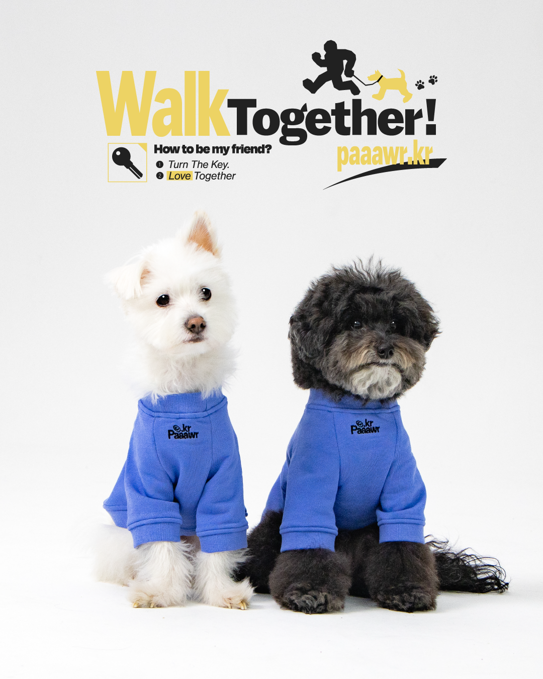 Paaawr｜一起散步厚棉上衣 Walk Together Sweat shirt_Blue