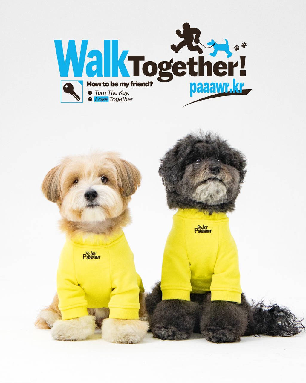 Paaawr｜一起散步厚棉上衣 Walk Together Sweat shirt_Lemon