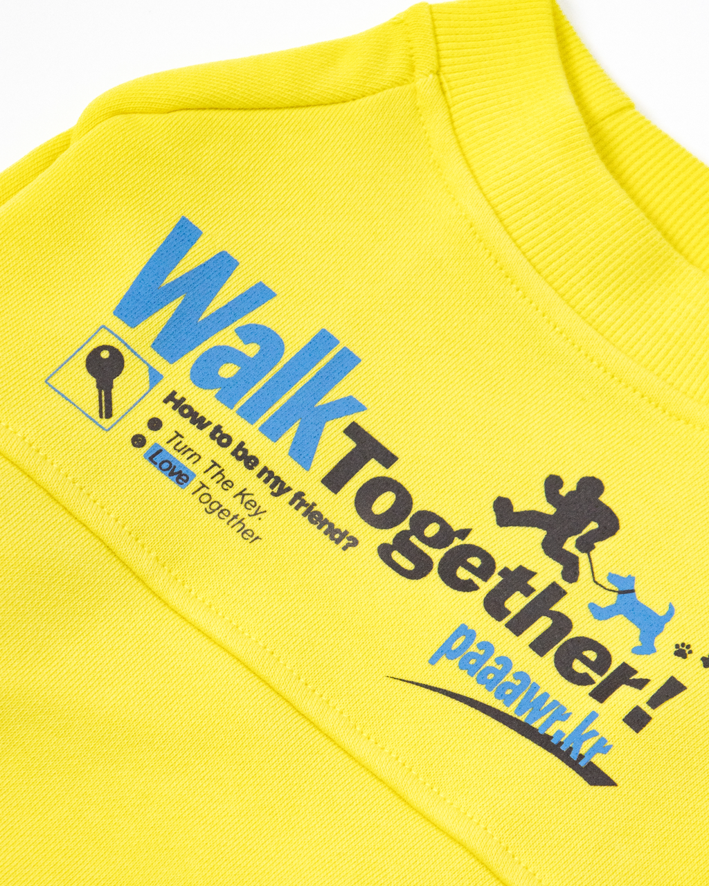 Paaawr｜一起散步厚棉上衣 Walk Together Sweat shirt_Lemon