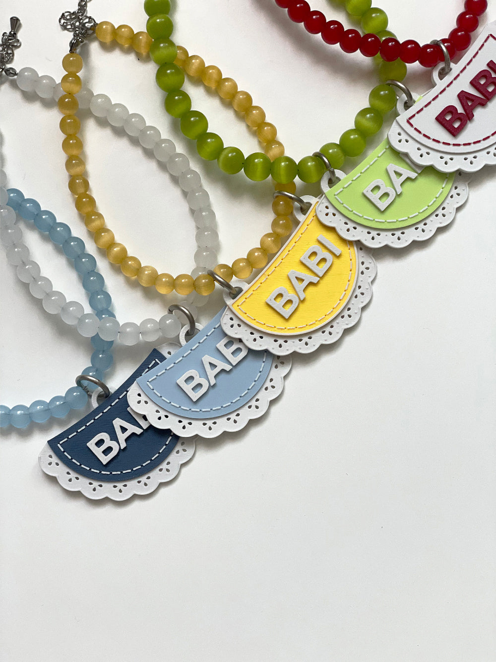 Studio3Up｜寶寶圍巾吊牌+琉璃項鍊｜KUKI TT Stitch - Bib Necklace
