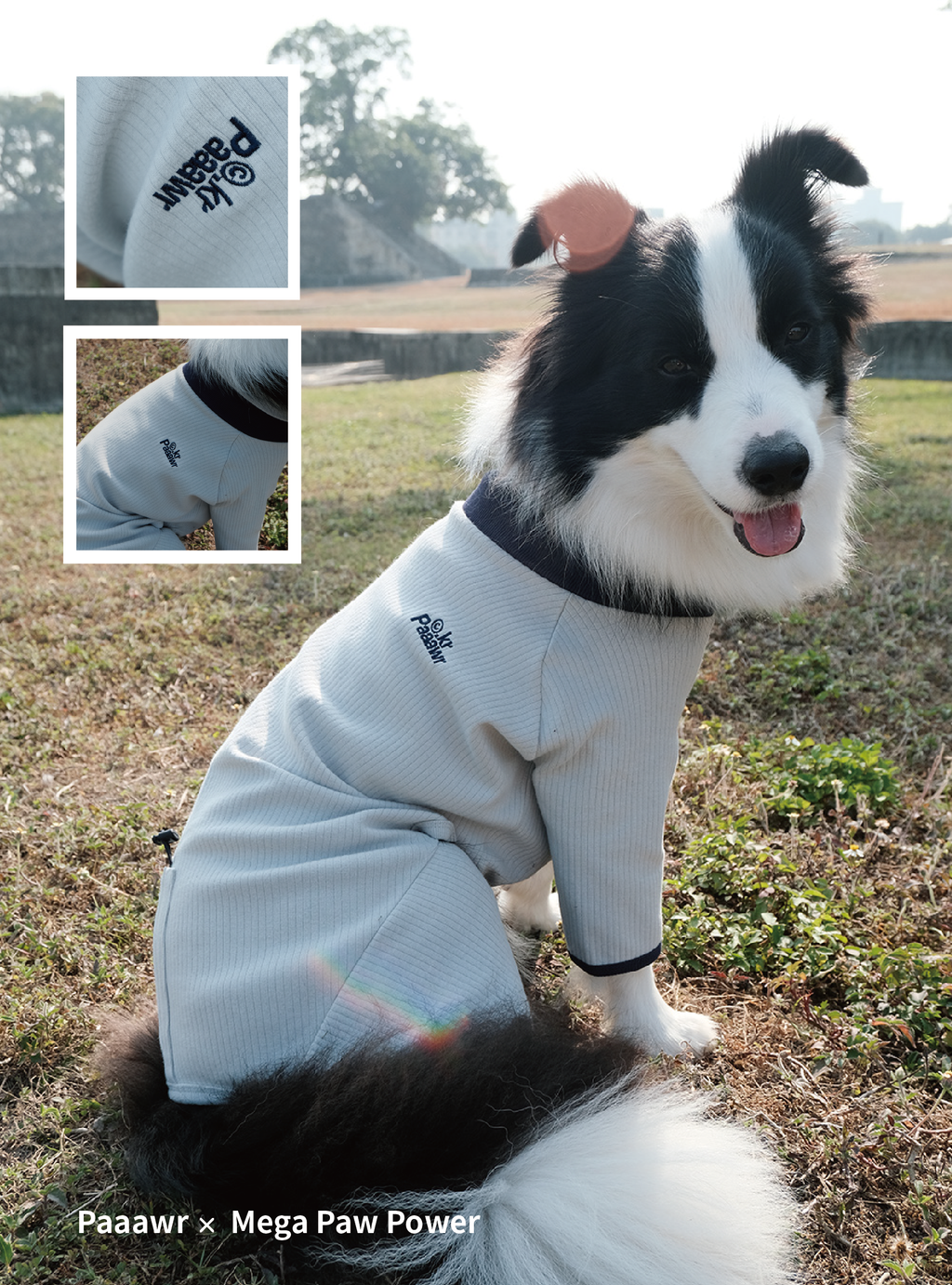Paaawr｜翻領雙面連身衣 Flip Neck All-in-one_Grey